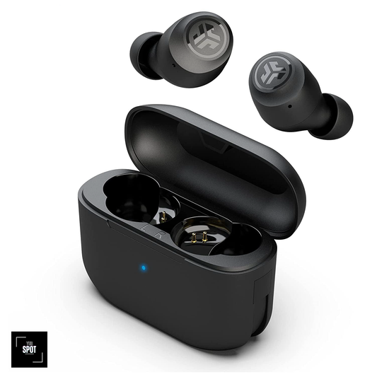 Enhanced Go Air Pop True Wireless Earbuds - Premium Black Edition: Dual Connect, IPX4 Sweat-Proof, Bluetooth 5.1, 3 EQ Sound Modes