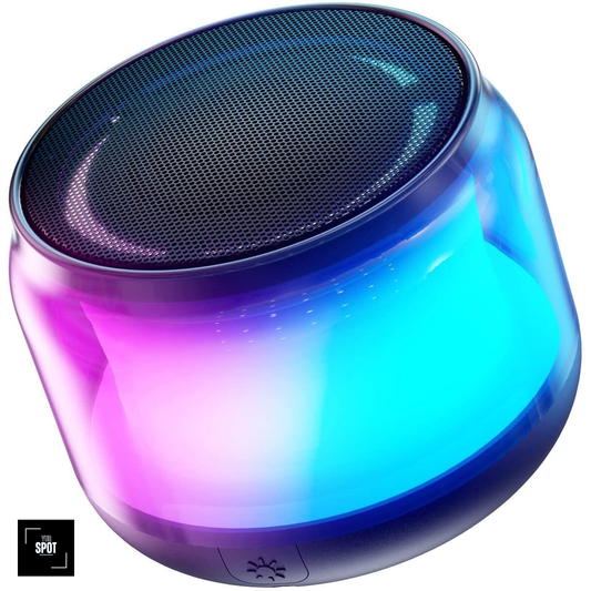 "Wireless Stereo Mini Speaker with Colorful Lights: Compact & Loud Portable Bluetooth Speaker - Perfect Gifts for Kids, Teens, Girls, Boys, and Women!"